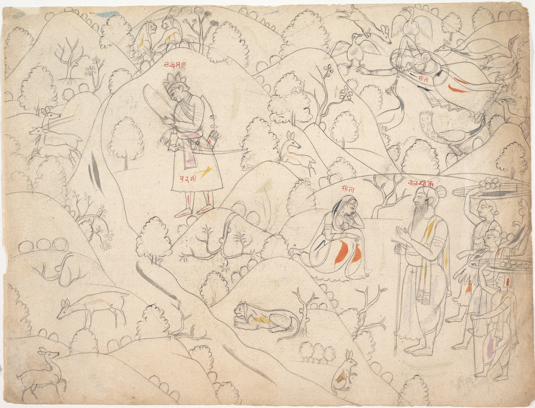 An artisan hand-painting a Kalamkari textile